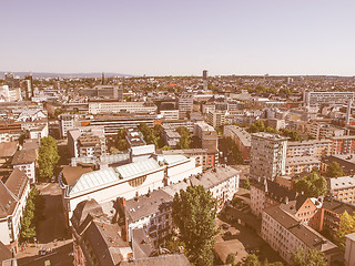 Image showing Aerial view of Frankfurt vintage