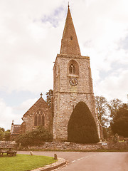 Image showing St Mary Magdalene church in Tanworth in Arden vintage