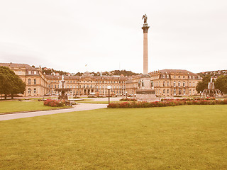 Image showing Schlossplatz (Castle square) Stuttgart vintage