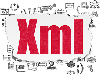 Image showing Programming concept: Xml on Torn Paper background