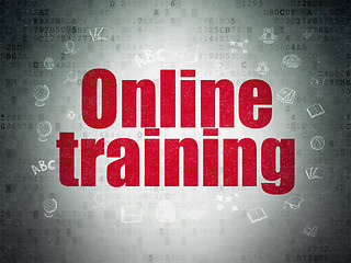 Image showing Learning concept: Online Training on Digital Paper background