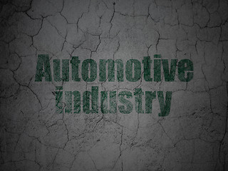 Image showing Manufacuring concept: Automotive Industry on grunge wall background