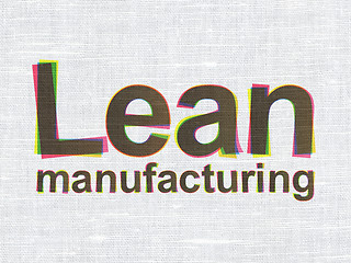 Image showing Industry concept: Lean Manufacturing on fabric texture background