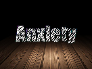 Image showing Healthcare concept: Anxiety in grunge dark room