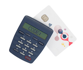 Image showing Card reader for reading a bank card