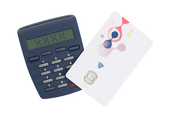 Image showing Card reader for reading a bank card