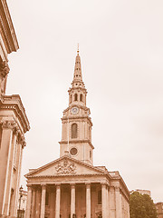 Image showing St Martin church London vintage