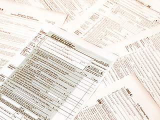 Image showing  Tax forms vintage