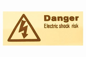 Image showing  Electric shock sign vintage