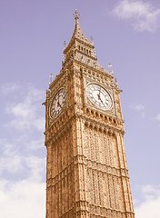 Image showing Retro looking Big Ben in London