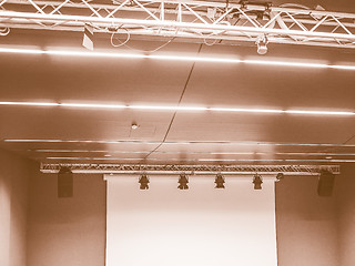 Image showing  Stage lights and speakers vintage