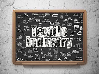 Image showing Industry concept: Textile Industry on School Board background