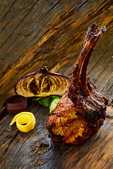 Image showing Grilled Pork Chop With Ribs