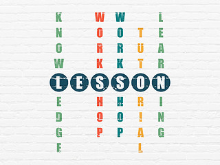 Image showing Studying concept: Lesson in Crossword Puzzle