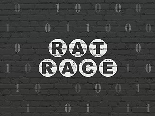 Image showing Business concept: Rat Race on wall background