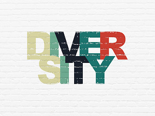 Image showing Business concept: Diversity on wall background