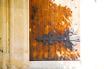 Image showing old london door in   abstract hinged 