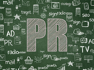 Image showing Advertising concept: PR on School Board background