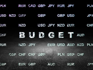 Image showing Currency concept: Budget in grunge dark room