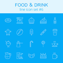 Image showing Food and drink icon set.