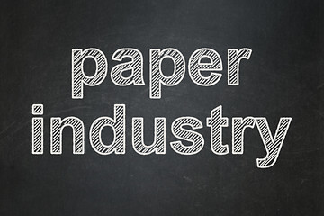 Image showing Industry concept: Paper Industry on chalkboard background
