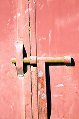 Image showing red  metal rusty  brown    morocco in africa  