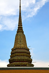 Image showing  thailand  bangkok in    temple abstract cross colors roof  