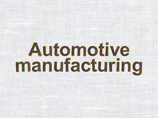 Image showing Industry concept: Automotive Manufacturing on fabric texture background