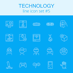 Image showing Technology icon set.