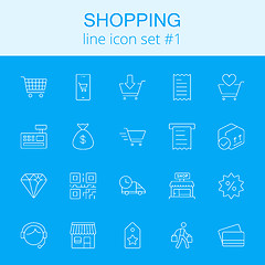 Image showing Shopping icon set.