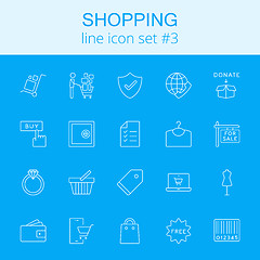 Image showing Shopping icon set.