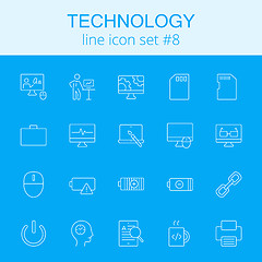 Image showing Technology icon set.