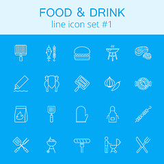 Image showing Food and drink icon set.