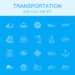 Image showing Transportation icon set.