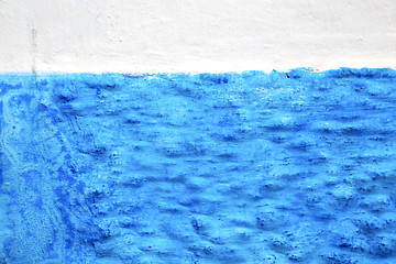 Image showing blue  in texture wall  