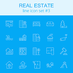 Image showing Real estate icon set.