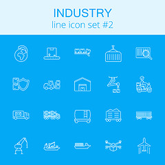 Image showing Industry icon set.