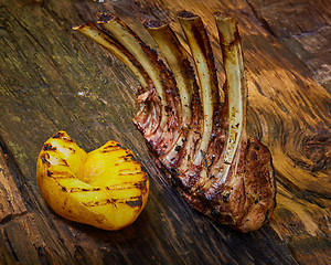 Image showing Grilled Pork Chop With Ribs