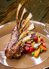 Image showing Grilled Pork Chop With Ribs