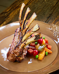 Image showing Grilled Pork Chop With Ribs