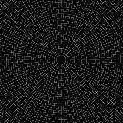 Image showing Labyrinth Black Background. Kids Maze