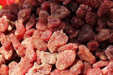 Image showing dried strawberries with sugar
