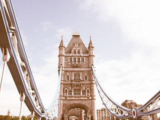 Image showing Tower Bridge, London vintage