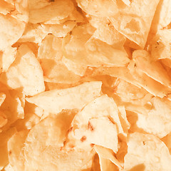 Image showing Retro looking Potato chips crisps