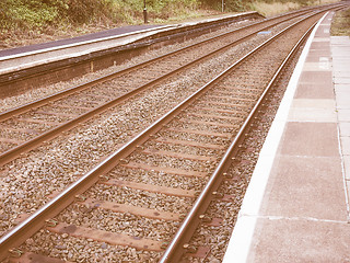 Image showing  Railway track vintage