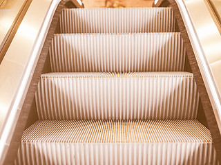 Image showing  Escalator stair vintage