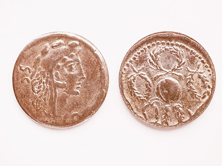 Image showing  Old Roman coin vintage