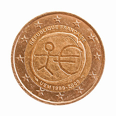 Image showing  Euro coin vintage