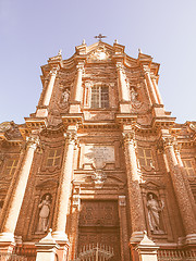 Image showing San Filippo Neri church in Chieri vintage