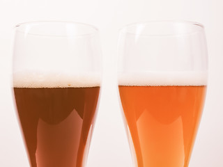 Image showing  Two glasses of German beer vintage